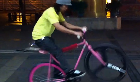 广州死飞 Banana shop fixed gear 教学视频 黄佐安 pogo 教学